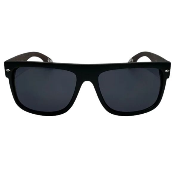 7018 | Black Locs Men’s Sunglasses with Wood Arms - Picture 1 of 5
